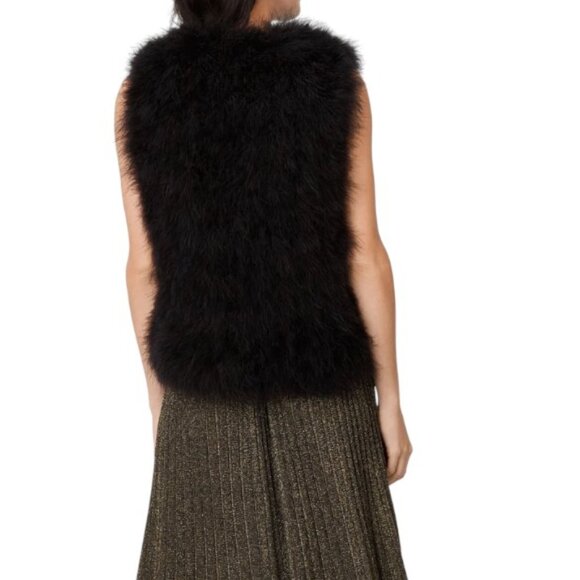 Club Monaco Fur Violet Feather Vest - Picture 3 of 7